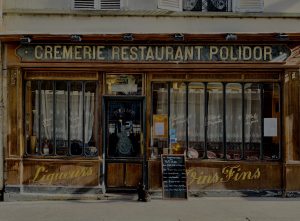 Façade du Polidor restaurant pas cher Paris