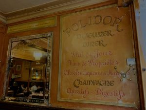 Ancien menu du Polidor restaurant pas cher Paris